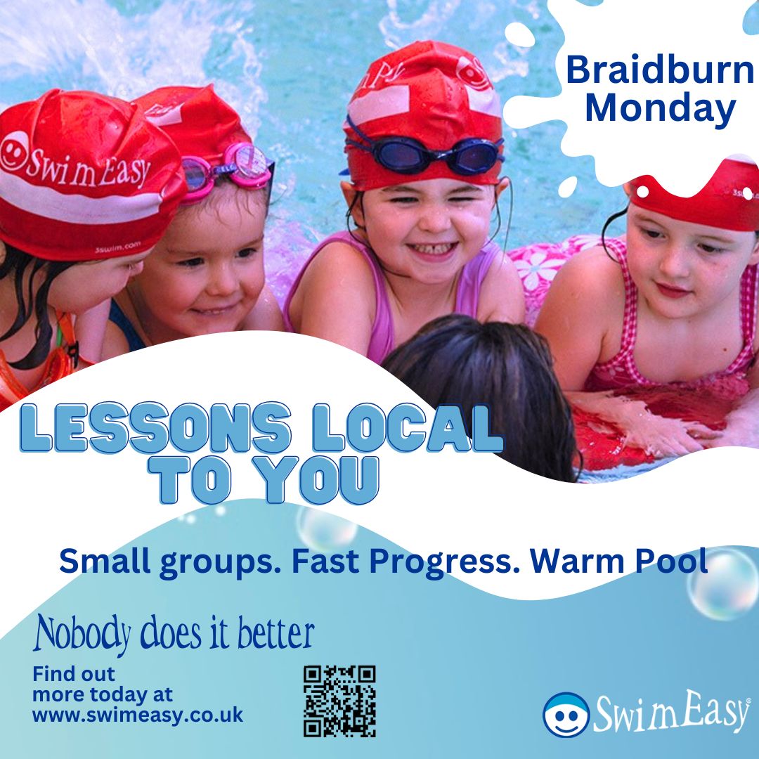 New Monday swim lessons at Braidburn School 2026 for children in South Edinburgh by SwimEasy