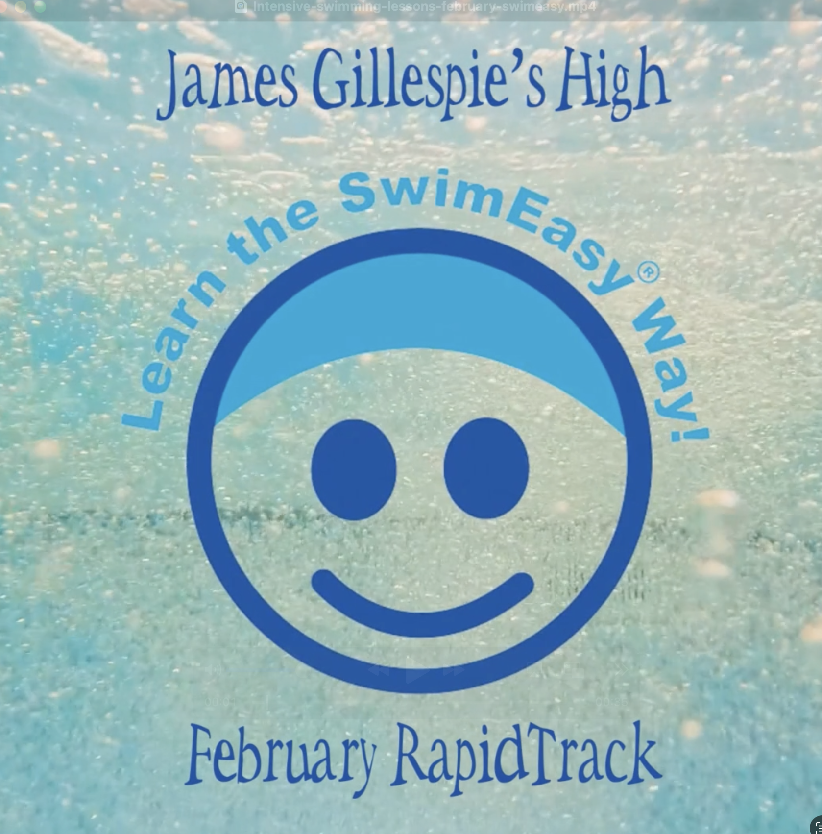 SwimEasy February RapidTrack logo for intensive swimming lessons at James Gillespie's High